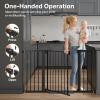 imageCumbor 297quot515quot Extra Wide Baby Gate for Stairs PressureMounted Dog Gates for Doorways ampamp Hallways AutoClose WalkThrough NoTrip Design Child Proof Safety DogPet Gate for Indoor Use WhiteBlack