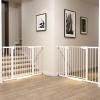 imageCumbor 297quot515quot Extra Wide Baby Gate for Stairs PressureMounted Dog Gates for Doorways ampamp Hallways AutoClose WalkThrough NoTrip Design Child Proof Safety DogPet Gate for Indoor Use WhiteWhite