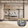 imageCumbor 297quot515quot Extra Wide Baby Gate for Stairs PressureMounted Dog Gates for Doorways ampamp Hallways AutoClose WalkThrough NoTrip Design Child Proof Safety DogPet Gate for Indoor Use WhiteBrown