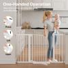 imageCumbor 297quot515quot Extra Wide Baby Gate for Stairs PressureMounted Dog Gates for Doorways ampamp Hallways AutoClose WalkThrough NoTrip Design Child Proof Safety DogPet Gate for Indoor Use WhiteWhite