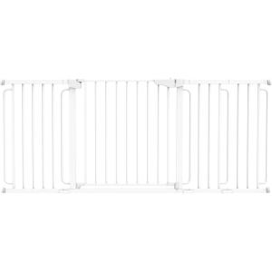 imageCumbor 64in Extra Wide Baby Gate for Stairs Moms Choice Awards WinnerDog Gate Indoor for Doorways Pressure Mounted Walk Through Safety Child Gate for Kids Toddler White