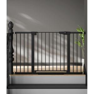 imageCumbor 36quot Extra Tall 297quot515quot Baby Gate for Stairs Easy Wall Through Dog Gates for Doorways Extra Wide Pressure Mounted Tall Pet Gate Indoor Safety AutoClose Child Gate for Kids BlackBlack
