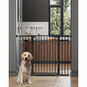 imageCumbor 48quot Wide 36quot Extra Tall Baby Gate ampamp Cumbor 515quot Wide 36quot Extra Tall Dog Gate Durable Child Gate for Stairs Doorways Easy Walk Thru Dog Gate for House for Doorways