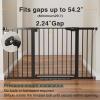 imageCumbor 3 Pack 297542quot Wide Baby Gate for Stairs Black Self Closing Dog Gate Indoor for Doorways