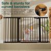 imageCumbor 3 Pack 297542quot Wide Baby Gate for Stairs Black Self Closing Dog Gate Indoor for Doorways