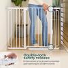 imageCumbor 36quot Extra Tall Baby Gate  29757quot Standard Baby Gate White ampamp 29243quot No Bottom Bar Dog GateWhite