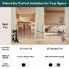 imageCumbor 2 Pack 29243quot No Bottom Bar Baby Gate for Stairs 2in1 Auto Close Dog Gate Indoor Hardware Mounted Pet Gate for Doorways with Large Walk Thru Door ChildProof Safety Gate for Kids WhiteWhite