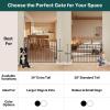 imageCumbor 2 Pack 29243quot No Bottom Bar Baby Gate for Stairs 2in1 Auto Close Dog Gate Indoor Hardware Mounted Pet Gate for Doorways with Large Walk Thru Door ChildProof Safety Gate for Kids WhiteBlack