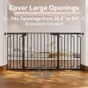imageCumbor 36664quot Extra Wide Baby Gate for Stairs Dog Gates for Doorways AutoClose Pet Gate Indoor Pressure Mounted Walk Through Safety Child Gate for Kids Toddler Tall Pet Puppy Fence Gate Black