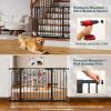 imageCumbor 36664quot Extra Wide Baby Gate for Stairs Dog Gates for Doorways AutoClose Pet Gate Indoor Pressure Mounted Walk Through Safety Child Gate for Kids Toddler Tall Pet Puppy Fence Gate Black