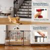 imageCumbor 36664quot Extra Wide Baby Gate for Stairs Dog Gates for Doorways AutoClose Pet Gate Indoor Pressure Mounted Walk Through Safety Child Gate for Kids Toddler Tall Pet Puppy Fence Gate Brown