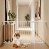 imageCumbor 29759quot Extra Wide Baby Gate for Stairs Pressure Mounted Dog Gate for Doorways AutoClose Easy Walk Through Safety Child Gate for Kids Toddler Tall Pet Gates Indoor White