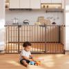 imageCumbor 36664quot Extra Wide Baby Gate for Stairs Dog Gates for Doorways AutoClose Pet Gate Indoor Pressure Mounted Walk Through Safety Child Gate for Kids Toddler Tall Pet Puppy Fence Gate Brown