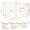 imageCumbor 35155in No Bottom Bar Baby Gate for Stairs 2in1 Auto Close Dog Gate Indoor Hardware Mounted Pet Gate for Doorways with Large Walk Thru Door ChildProof Safety Gate for Kids WhiteWhite