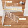imageCumbor 35155in No Bottom Bar Baby Gate for Stairs 2in1 Auto Close Dog Gate Indoor Hardware Mounted Pet Gate for Doorways with Large Walk Thru Door ChildProof Safety Gate for Kids WhiteWhite