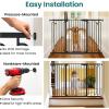 imageCumbor 2 Pack 3054 Baby Gate for Stairs Dual Lock amp SelfClosing Dog Gate for Doorways Easy Install Pressure Mounted Pet Gates Indoor Easy Walk Thru Wide Safety Proofing for Babies amp Pets BlackBlack
