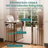 imageCumbor 2 Pack 3054 Baby Gate for Stairs Dual Lock amp SelfClosing Dog Gate for Doorways Easy Install Pressure Mounted Pet Gates Indoor Easy Walk Thru Wide Safety Proofing for Babies amp Pets BlackBrown