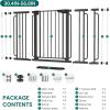 imageCumbor 2 Pack 3054 Baby Gate for Stairs Dual Lock amp SelfClosing Dog Gate for Doorways Easy Install Pressure Mounted Pet Gates Indoor Easy Walk Thru Wide Safety Proofing for Babies amp Pets BlackBlack