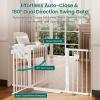 imageCumbor 2 Pack 3054 Baby Gate for Stairs Dual Lock amp SelfClosing Dog Gate for Doorways Easy Install Pressure Mounted Pet Gates Indoor Easy Walk Thru Wide Safety Proofing for Babies amp Pets BlackWhite
