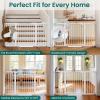 imageCumbor 2 Pack 3054 Baby Gate for Stairs Dual Lock amp SelfClosing Dog Gate for Doorways Easy Install Pressure Mounted Pet Gates Indoor Easy Walk Thru Wide Safety Proofing for Babies amp Pets BlackWhite