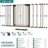 imageCumbor 2 Pack 3054 Baby Gate for Stairs Dual Lock amp SelfClosing Dog Gate for Doorways Easy Install Pressure Mounted Pet Gates Indoor Easy Walk Thru Wide Safety Proofing for Babies amp Pets BlackBrown