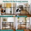 imageCumbor 2 Pack 3054 Baby Gate for Stairs Dual Lock amp SelfClosing Dog Gate for Doorways Easy Install Pressure Mounted Pet Gates Indoor Easy Walk Thru Wide Safety Proofing for Babies amp Pets BlackBlack