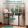 imageCumbor 2 Pack 3054 Baby Gate for Stairs Dual Lock amp SelfClosing Dog Gate for Doorways Easy Install Pressure Mounted Pet Gates Indoor Easy Walk Thru Wide Safety Proofing for Babies amp Pets BlackBlack