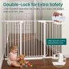 imageCumbor 2 Pack 3054 Baby Gate for Stairs Dual Lock amp SelfClosing Dog Gate for Doorways Easy Install Pressure Mounted Pet Gates Indoor Easy Walk Thru Wide Safety Proofing for Babies amp Pets BlackWhite