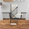 imageCumbor 2 Pack 3054 Baby Gate for Stairs Dual Lock amp SelfClosing Dog Gate for Doorways Easy Install Pressure Mounted Pet Gates Indoor Easy Walk Thru Wide Safety Proofing for Babies amp Pets BlackBlack