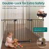 imageCumbor 2 Pack 3054 Baby Gate for Stairs Dual Lock amp SelfClosing Dog Gate for Doorways Easy Install Pressure Mounted Pet Gates Indoor Easy Walk Thru Wide Safety Proofing for Babies amp Pets BlackBrown