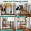 imageCumbor 2 Pack 3054 Baby Gate for Stairs Dual Lock amp SelfClosing Dog Gate for Doorways Easy Install Pressure Mounted Pet Gates Indoor Easy Walk Thru Wide Safety Proofing for Babies amp Pets BlackBlack