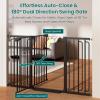 imageCumbor 2 Pack 3054 Baby Gate for Stairs Dual Lock amp SelfClosing Dog Gate for Doorways Easy Install Pressure Mounted Pet Gates Indoor Easy Walk Thru Wide Safety Proofing for Babies amp Pets BlackBlack