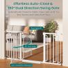 imageCumbor 2 Pack 3054 Baby Gate for Stairs Dual Lock amp SelfClosing Dog Gate for Doorways Easy Install Pressure Mounted Pet Gates Indoor Easy Walk Thru Wide Safety Proofing for Babies amp Pets BlackWhite