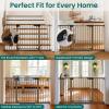 imageCumbor 2 Pack 3054 Baby Gate for Stairs Dual Lock amp SelfClosing Dog Gate for Doorways Easy Install Pressure Mounted Pet Gates Indoor Easy Walk Thru Wide Safety Proofing for Babies amp Pets BlackBrown