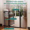 imageCumbor 2 Pack 3054 Baby Gate for Stairs Dual Lock amp SelfClosing Dog Gate for Doorways Easy Install Pressure Mounted Pet Gates Indoor Easy Walk Thru Wide Safety Proofing for Babies amp Pets BlackBlack