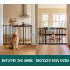 imageCumbor 2 Pack 3054 Baby Gate for Stairs Dual Lock amp SelfClosing Dog Gate for Doorways Easy Install Pressure Mounted Pet Gates Indoor Easy Walk Thru Wide Safety Proofing for Babies amp Pets BlackBlack