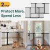 imageCumbor 2 Pack 3054 Baby Gate for Stairs Dual Lock amp SelfClosing Dog Gate for Doorways Easy Install Pressure Mounted Pet Gates Indoor Easy Walk Thru Wide Safety Proofing for Babies amp Pets BlackBlack