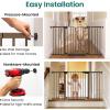 imageCumbor 2 Pack 3054 Baby Gate for Stairs Dual Lock amp SelfClosing Dog Gate for Doorways Easy Install Pressure Mounted Pet Gates Indoor Easy Walk Thru Wide Safety Proofing for Babies amp Pets BlackBrown