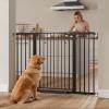 imageCumbor 2 Pack 3054 Baby Gate for Stairs Dual Lock amp SelfClosing Dog Gate for Doorways Easy Install Pressure Mounted Pet Gates Indoor Easy Walk Thru Wide Safety Proofing for Babies amp Pets BlackBlack