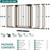 imageCumbor 2 Pack 3054 Baby Gate for Stairs Dual Lock amp SelfClosing Dog Gate for Doorways Easy Install Pressure Mounted Pet Gates Indoor Easy Walk Thru Wide Safety Proofing for Babies amp Pets BlackBrown