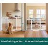imageCumbor 2 Pack 3054 Baby Gate for Stairs Dual Lock amp SelfClosing Dog Gate for Doorways Easy Install Pressure Mounted Pet Gates Indoor Easy Walk Thru Wide Safety Proofing for Babies amp Pets BlackWhite