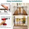 imageCumbor 2 Pack 3054 Baby Gate for Stairs Dual Lock amp SelfClosing Dog Gate for Doorways Easy Install Pressure Mounted Pet Gates Indoor Easy Walk Thru Wide Safety Proofing for Babies amp Pets BlackBrown