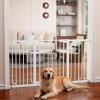 imageCumbor 2 Pack 3054 Baby Gate for Stairs Dual Lock amp SelfClosing Dog Gate for Doorways Easy Install Pressure Mounted Pet Gates Indoor Easy Walk Thru Wide Safety Proofing for Babies amp Pets BlackWhite