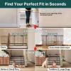 imageCumbor 297515 Extra Wide Baby Gate for Stairs PressureMounted Dog Gates for Doorways amp Hallways AutoClose WalkThrough NoTrip Design Child Proof Safety DogPet Gate for Indoor Use SilverBrown