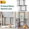 imageCumbor 297515 Extra Wide Baby Gate for Stairs PressureMounted Dog Gates for Doorways amp Hallways AutoClose WalkThrough NoTrip Design Child Proof Safety DogPet Gate for Indoor Use SilverBlack