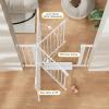 imageCumbor 297515 Extra Wide Baby Gate for Stairs PressureMounted Dog Gates for Doorways amp Hallways AutoClose WalkThrough NoTrip Design Child Proof Safety DogPet Gate for Indoor Use SilverWhite