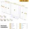imageCumbor 297515 Extra Wide Baby Gate for Stairs PressureMounted Dog Gates for Doorways amp Hallways AutoClose WalkThrough NoTrip Design Child Proof Safety DogPet Gate for Indoor Use SilverWhite