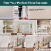 imageCumbor 297515 Extra Wide Baby Gate for Stairs PressureMounted Dog Gates for Doorways amp Hallways AutoClose WalkThrough NoTrip Design Child Proof Safety DogPet Gate for Indoor Use SilverWhite