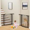 imageCumbor 297515 Extra Wide Baby Gate for Stairs PressureMounted Dog Gates for Doorways amp Hallways AutoClose WalkThrough NoTrip Design Child Proof Safety DogPet Gate for Indoor Use SilverBlack