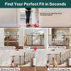 imageCumbor 297515 Extra Wide Baby Gate for Stairs PressureMounted Dog Gates for Doorways amp Hallways AutoClose WalkThrough NoTrip Design Child Proof Safety DogPet Gate for Indoor Use SilverBrown